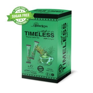 چای لاته آویشن کم کالری تایم لس - جعبه 10 ساشه‌ای
